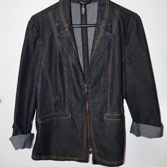 Bisou Bisou Deep Indigo Denim Jacket - Picture 1 of 7